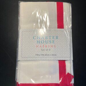 New Set of 8 Charter House 100% Cotton Napkins